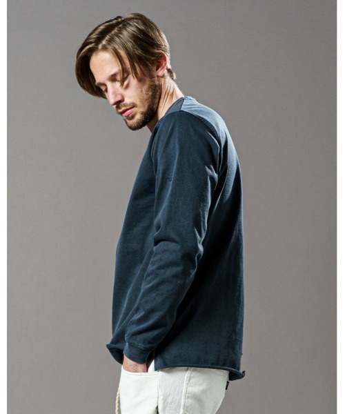 wjk(ダヴルジェイケイ)の「garment-dye pull-over(Tシャツ/カットソー・メンズ・チャコールグレー/ネイビー/グレイッシュベージュ・SMALL/MEDIUM/LARGE/X-LARGE)」の8枚目の写真