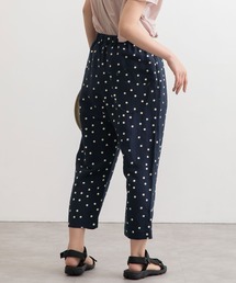 normes リネンレーヨン鳥ポケットクロップドパンツ