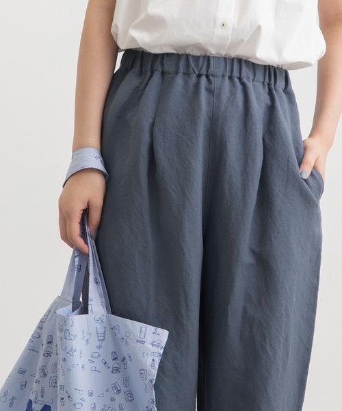 POU DOU DOU(プードゥドゥ)の「normes リネンレーヨン鳥ポケットクロップドパンツ(その他パンツ・レディース・ブラック/ネイビー/カーキ/ダークブルー・3)」の9枚目の写真