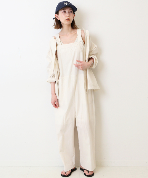 【MIN MIN❥︎❥︎❥︎】SLOBE IENA ツイルトロアイラインサロペ セール】ツイルトロアイラインサロペ（サロペット