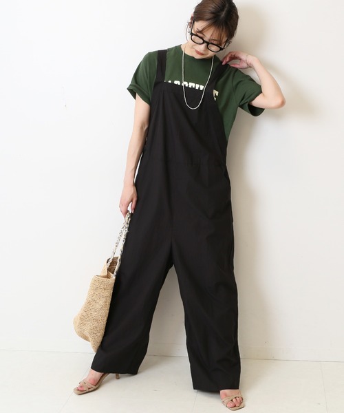 【極美品】スローブイエナ リラックスオールインワン サロペット F ブラック SLOBE IENA（スローブイエナ）の「《追加》リラックス
