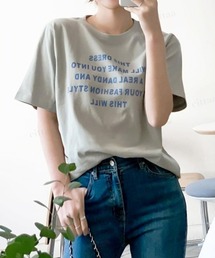 DRESSレタリング半袖Tシャツ