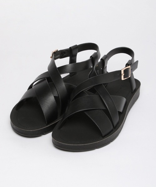 GLOBAL WORK(グローバルワーク)の「らくっションクロスベルトサンダル/267188(サンダル・レディース・ブラック/ブラウン/グリーン/アイボリー・SMALL/MEDIUM/LARGE)」の8枚目の写真