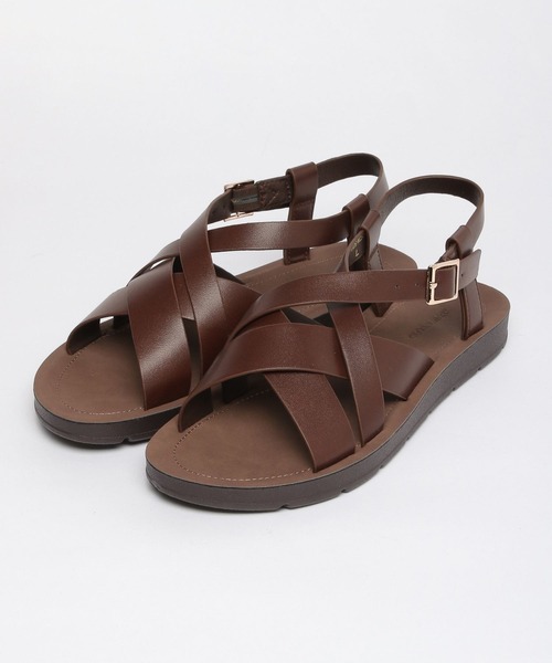 GLOBAL WORK(グローバルワーク)の「らくっションクロスベルトサンダル/267188(サンダル・レディース・ブラック/ブラウン/グリーン/アイボリー・SMALL/MEDIUM/LARGE)」の10枚目の写真