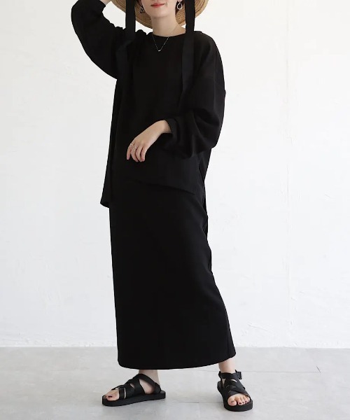 cy_an（シアン）の「バックスリットタイトスカート black/apricot/olive（スカート・レディース・ブラック/オリーブ/オレンジ・FREE）」の13枚目の写真
