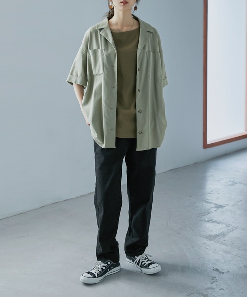 Fashion Letter(ファッションレター)の「ストレッチツイルゆるレギンスパンツ(その他パンツ・レディース・ブラック/ベージュ/カーキ・M/L/LL/3L/4L)」の12枚目の写真