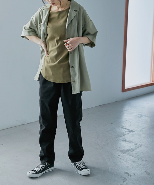 Fashion Letter(ファッションレター)の「ストレッチツイルゆるレギンスパンツ(その他パンツ・レディース・ブラック/ベージュ/カーキ・M/L/LL/3L/4L)」の13枚目の写真