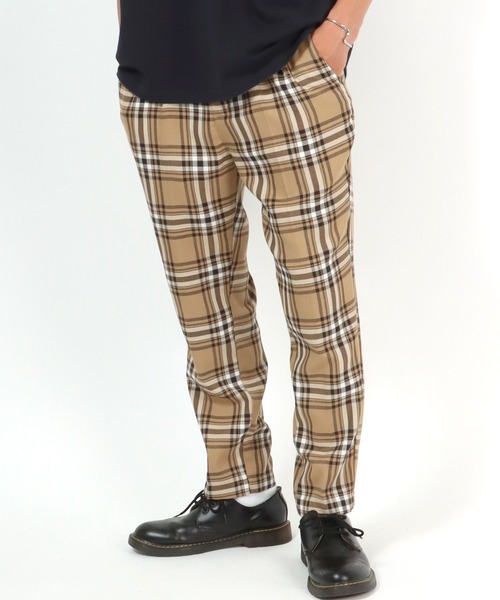 Salong hameu（サロン ハミュー）の「TRストレッチ テーパードアンクルパンツ メンズ レディース/センタープレス スラックス/無地・チェック柄（スラックス・メンズ・グレー系その他2/ブラウン系その他/ベージュ系その他/グレー系その他/ブラック系その他/ホワイト系その他/ブラック・XL/L/M）」の7枚目の写真