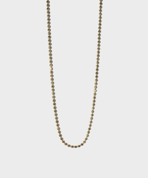 LHME(エルエイチエムイー)の「LHME カットボールチェーンネックレス/サージカルステンレス316L(金属アレルギー対応)(ネックレス・レディース・シルバー/ゴールド・40cm)」の1枚目の写真