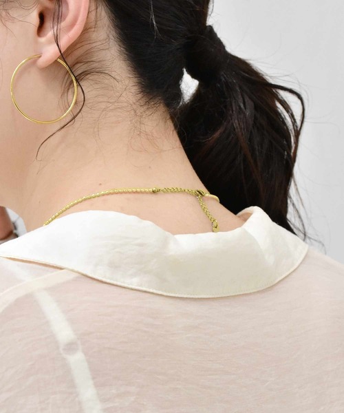 LHME(エルエイチエムイー)の「LHME カットボールチェーンネックレス/サージカルステンレス316L(金属アレルギー対応)(ネックレス・レディース・シルバー/ゴールド・40cm)」の12枚目の写真
