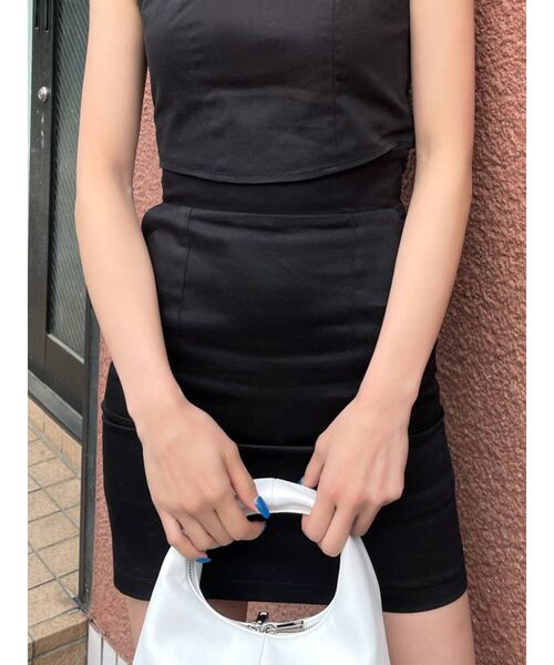 EMODA（エモダ）の「ハイウエストポケットスカート（スカート・レディース・アイボリー/ブルー/ブラック/ベージュ・SMALL/MEDIUM）」の3枚目の写真