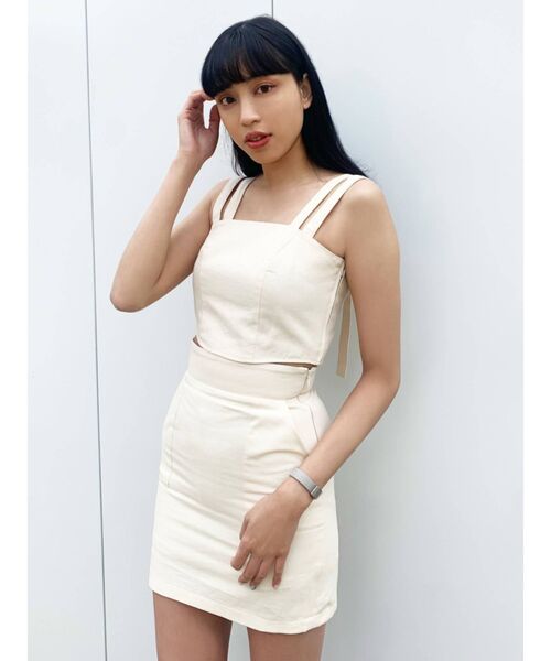 EMODA（エモダ）の「ハイウエストポケットスカート（スカート・レディース・アイボリー/ブルー/ブラック/ベージュ・SMALL/MEDIUM）」の9枚目の写真