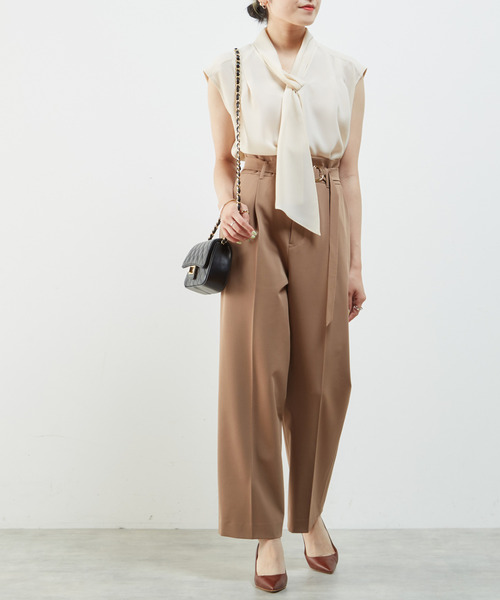 Liesse（リエス）の「ボウタイブラウス（シャツ/ブラウス・レディース・ピンク/アイボリー/ブラック・FREE）」の14枚目の写真