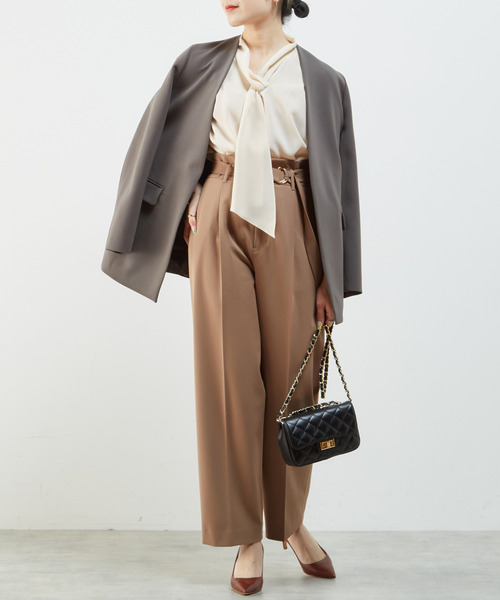 Liesse（リエス）の「ボウタイブラウス（シャツ/ブラウス・レディース・ピンク/アイボリー/ブラック・FREE）」の16枚目の写真