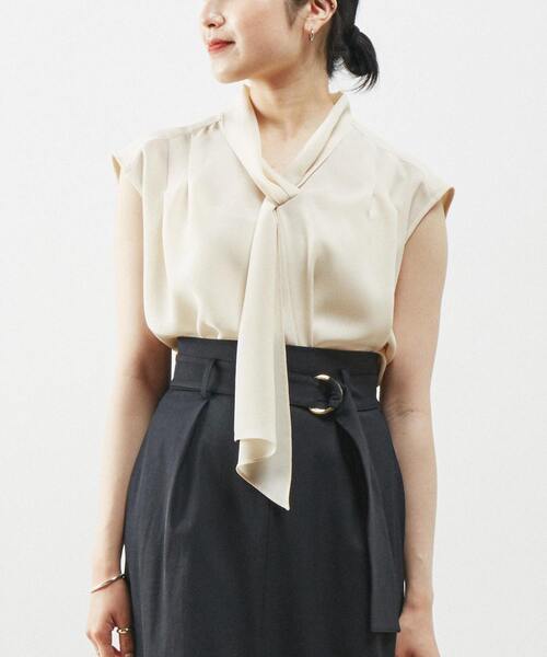 Liesse（リエス）の「ボウタイブラウス（シャツ/ブラウス・レディース・ピンク/アイボリー/ブラック・FREE）」の17枚目の写真