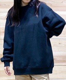 ワンポイント オーバーサイズヘビーウエイトクルーネックスウェット ビッグシルエットトレーナー(ユニセックス)HEAVY WEIGHT CREWNECK BIC SWEAT