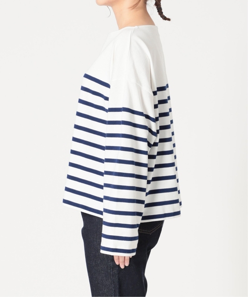 SLOBE IENA(スローブイエナ)の「《追加》ベーシックパネルボーダープルオーバー(Tシャツ/カットソー・レディース・ホワイト/ブルー系その他・FREE)」の10枚目の写真