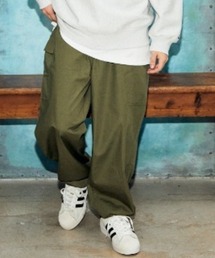 【ムラサキスポーツ限定】DEAR LAUREL/ディアローレル カーゴパンツ 無地 迷彩/紐ベルト セミワイドパンツ D22S3101