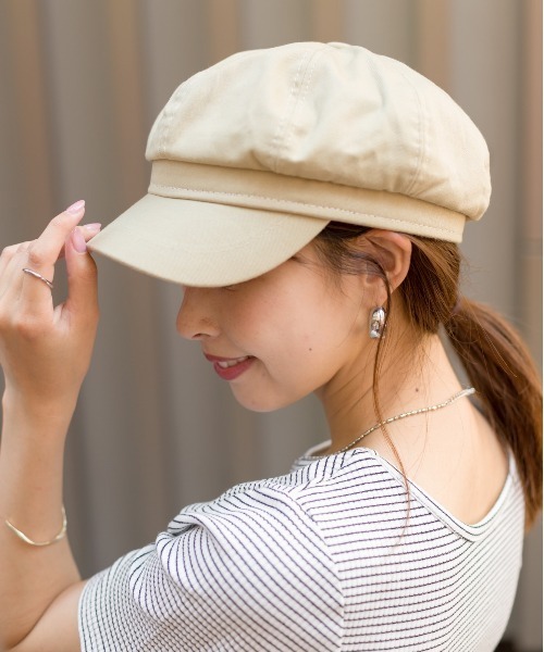 SpRay(スプレイ)の「ツイルキャスケット(キャスケット・レディース・ブラック/ベージュ・FREE)」の14枚目の写真