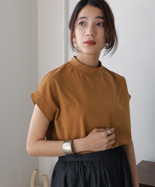 Bou Jeloud(ブージュルード)の「モックネックトップス(Tシャツ/カットソー・レディース・ネイビー/グリーン/ボルドー/キャメル・FREE)」の20枚目の写真