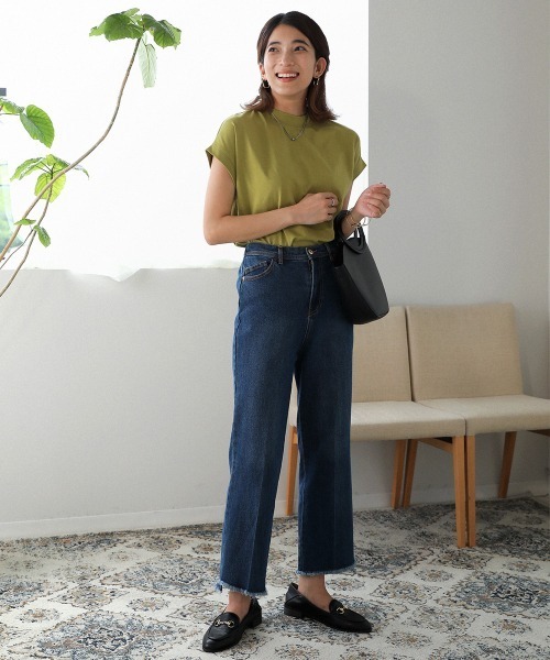Bou Jeloud(ブージュルード)の「モックネックトップス(Tシャツ/カットソー・レディース・ネイビー/グリーン/ボルドー/キャメル・FREE)」の16枚目の写真