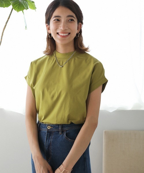Bou Jeloud(ブージュルード)の「モックネックトップス(Tシャツ/カットソー・レディース・ネイビー/グリーン/ボルドー/キャメル・FREE)」の19枚目の写真