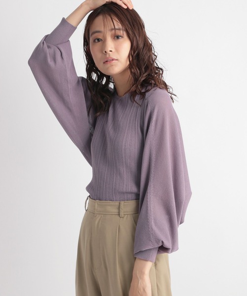 Andemiu(アンデミュウ)の「ボレロニットアンサンブル352488(ニット/セーター・レディース・ブラック/パープル/レッド・FREE)」の19枚目の写真