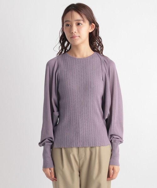 Andemiu(アンデミュウ)の「ボレロニットアンサンブル352488(ニット/セーター・レディース・ブラック/パープル/レッド・FREE)」の11枚目の写真