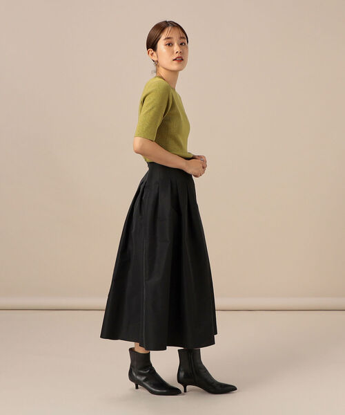 NOLLEY’S Sophi（ノーリーズソフィ）の「ランダムタックタフタスカート（スカート・レディース・ブラック/ミント/ダークブラウン/サーモンピンク・38/36/34）」の5枚目の写真