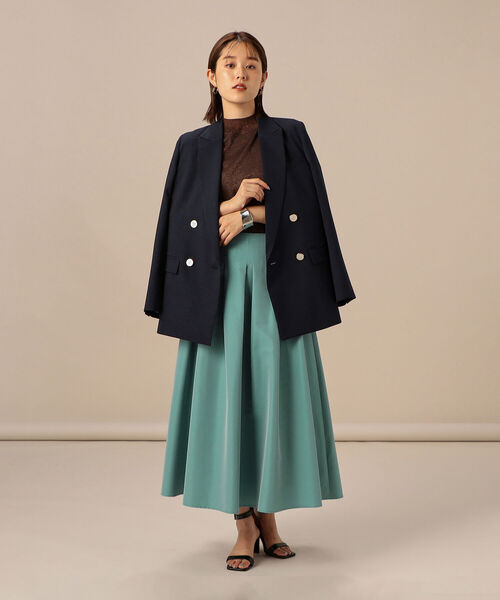 NOLLEY’S Sophi（ノーリーズソフィ）の「ランダムタックタフタスカート（スカート・レディース・ブラック/ミント/ダークブラウン/サーモンピンク・38/36/34）」の17枚目の写真