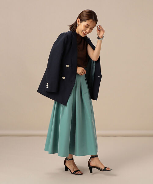 NOLLEY’S Sophi（ノーリーズソフィ）の「ランダムタックタフタスカート（スカート・レディース・ブラック/ミント/ダークブラウン/サーモンピンク・38/36/34）」の18枚目の写真