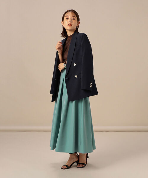 NOLLEY’S Sophi（ノーリーズソフィ）の「ランダムタックタフタスカート（スカート・レディース・ブラック/ミント/ダークブラウン/サーモンピンク・38/36/34）」の19枚目の写真