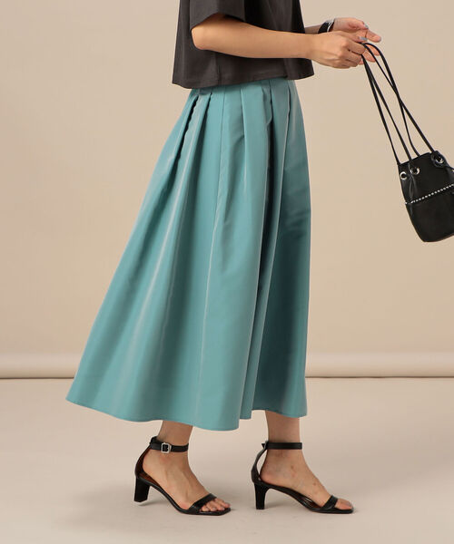 NOLLEY’S Sophi（ノーリーズソフィ）の「ランダムタックタフタスカート（スカート・レディース・ブラック/ミント/ダークブラウン/サーモンピンク・38/36/34）」の21枚目の写真