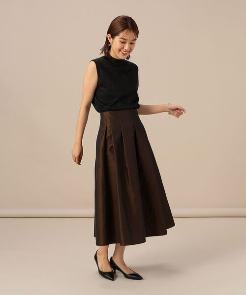 NOLLEY’S Sophi（ノーリーズソフィ）の「ランダムタックタフタスカート（スカート・レディース・ブラック/ミント/ダークブラウン/サーモンピンク・38/36/34）」の22枚目の写真