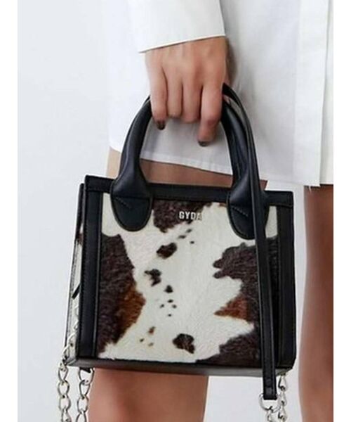 GYDA（ジェイダ）の「ハラコライク little BOX バッグ（ハンドバッグ・レディース・ブラック/その他1・FREE）」の2枚目の写真