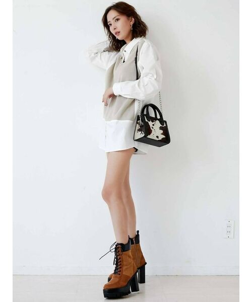 GYDA（ジェイダ）の「ハラコライク little BOX バッグ（ハンドバッグ・レディース・ブラック/その他1・FREE）」の4枚目の写真