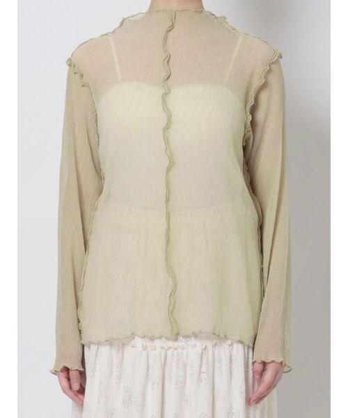 merry jenny（メリージェニー）の「シアーメロウルーズチュニック（Tシャツ/カットソー・レディース・オフホワイト/グリーン・FREE）」の20枚目の写真