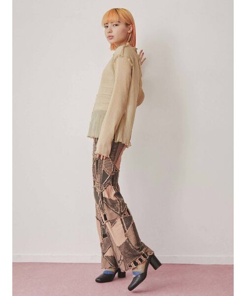 merry jenny（メリージェニー）の「シアーメロウルーズチュニック（Tシャツ/カットソー・レディース・オフホワイト/グリーン・FREE）」の8枚目の写真