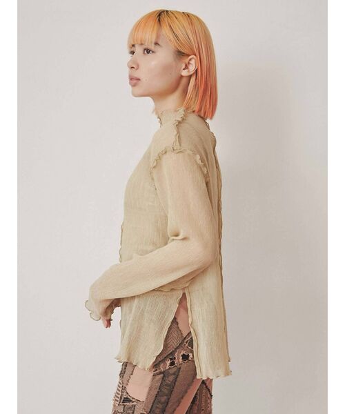 merry jenny（メリージェニー）の「シアーメロウルーズチュニック（Tシャツ/カットソー・レディース・オフホワイト/グリーン・FREE）」の17枚目の写真