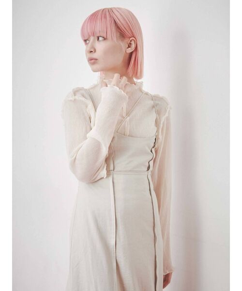 merry jenny（メリージェニー）の「シアーメロウルーズチュニック（Tシャツ/カットソー・レディース・オフホワイト/グリーン・FREE）」の11枚目の写真