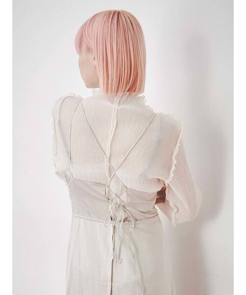 merry jenny（メリージェニー）の「シアーメロウルーズチュニック（Tシャツ/カットソー・レディース・オフホワイト/グリーン・FREE）」の15枚目の写真