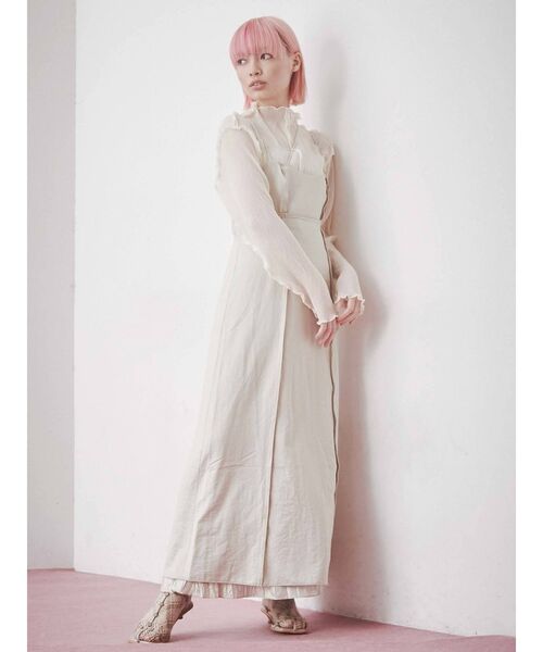 merry jenny（メリージェニー）の「シアーメロウルーズチュニック（Tシャツ/カットソー・レディース・オフホワイト/グリーン・FREE）」の9枚目の写真