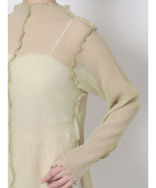 merry jenny（メリージェニー）の「シアーメロウルーズチュニック（Tシャツ/カットソー・レディース・オフホワイト/グリーン・FREE）」の16枚目の写真