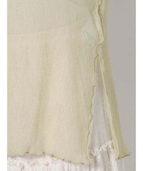 merry jenny（メリージェニー）の「シアーメロウルーズチュニック（Tシャツ/カットソー・レディース・オフホワイト/グリーン・FREE）」の10枚目の写真