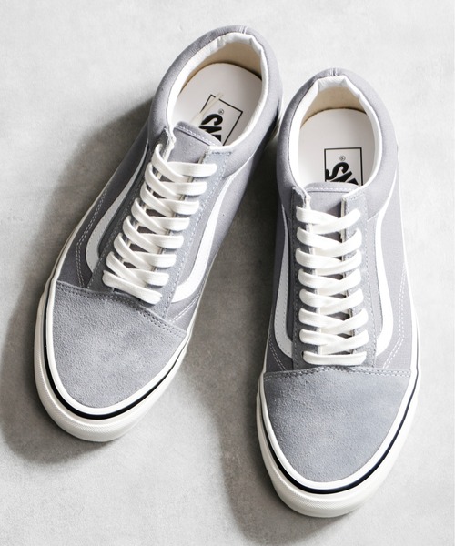 And A（アンドエー）の「VANS ヴァンズ / OLD SKOOL 36 DX（Anaheim Factory）オールドスクール スエードキャンバスローカットスニーカー / VN0A4BW3BLS VN0A4BW3BM7（スニーカー・レディース・グレイッシュブルー/マスタード・23cm/23.5cm/24cm/24.5cm）」の2枚目の写真
