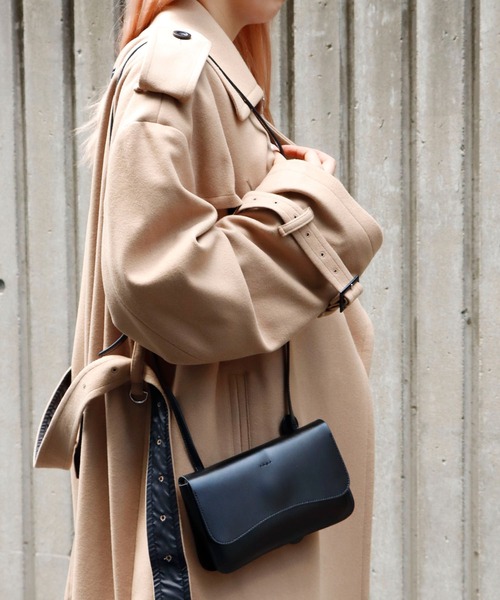 YAHKI（ヤーキ）の「YAHKI/ヤーキ W Face Mini Shoulder Bag  ミニショルダーバック（ショルダーバッグ・レディース・ダークパープル/カーキ/ブラウン/ブラック・ONE SIZE）」の9枚目の写真