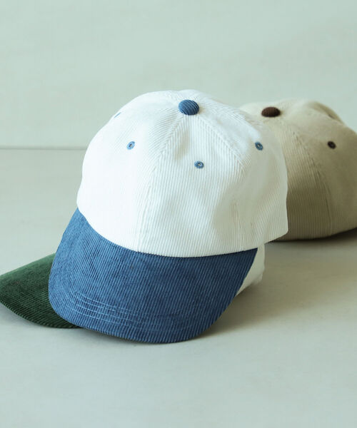 B:MING by BEAMS（ビーミングバイビームス）の「B:MING by BEAMS / 配色 コーデュロイ キャップ（キャップ・レディース・グリーン系その他5/ブラウン/ブルー系その他3・ONE SIZE）」の3枚目の写真