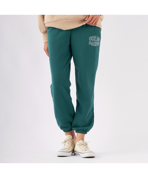 Ocean Pacific(オーシャンパシフィック)の「Ocean Pacific/オーシャンパシフィック スウェットパンツ ロングパンツ バックポケット ウエスト紐 ワンポイント(スウェットパンツ・レディース・ベージュ/グリーン/チャコールグレー/ヘザーグレー・XL/L/M)」の4枚目の写真