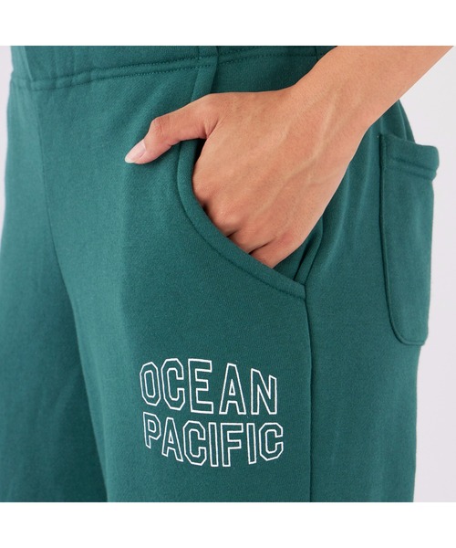 Ocean Pacific(オーシャンパシフィック)の「Ocean Pacific/オーシャンパシフィック スウェットパンツ ロングパンツ バックポケット ウエスト紐 ワンポイント(スウェットパンツ・レディース・ベージュ/グリーン/チャコールグレー/ヘザーグレー・XL/L/M)」の7枚目の写真