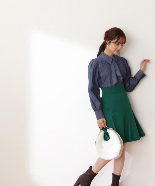 PROPORTION BODY DRESSING(プロポーションボディドレッシング)の「【美人百花11月号タイアップ 休井美郷さん着用商品】サーキュラーミニスカート / 1212220001(スカート・レディース・ベージュ/ボルドー/グリーン/ブラック・MEDIUM/SMALL/X-SMALL)」の13枚目の写真